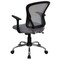 Emma and Oliver Mid-Back Mesh Swivel Task Office Chair with Chrome Base and Arms